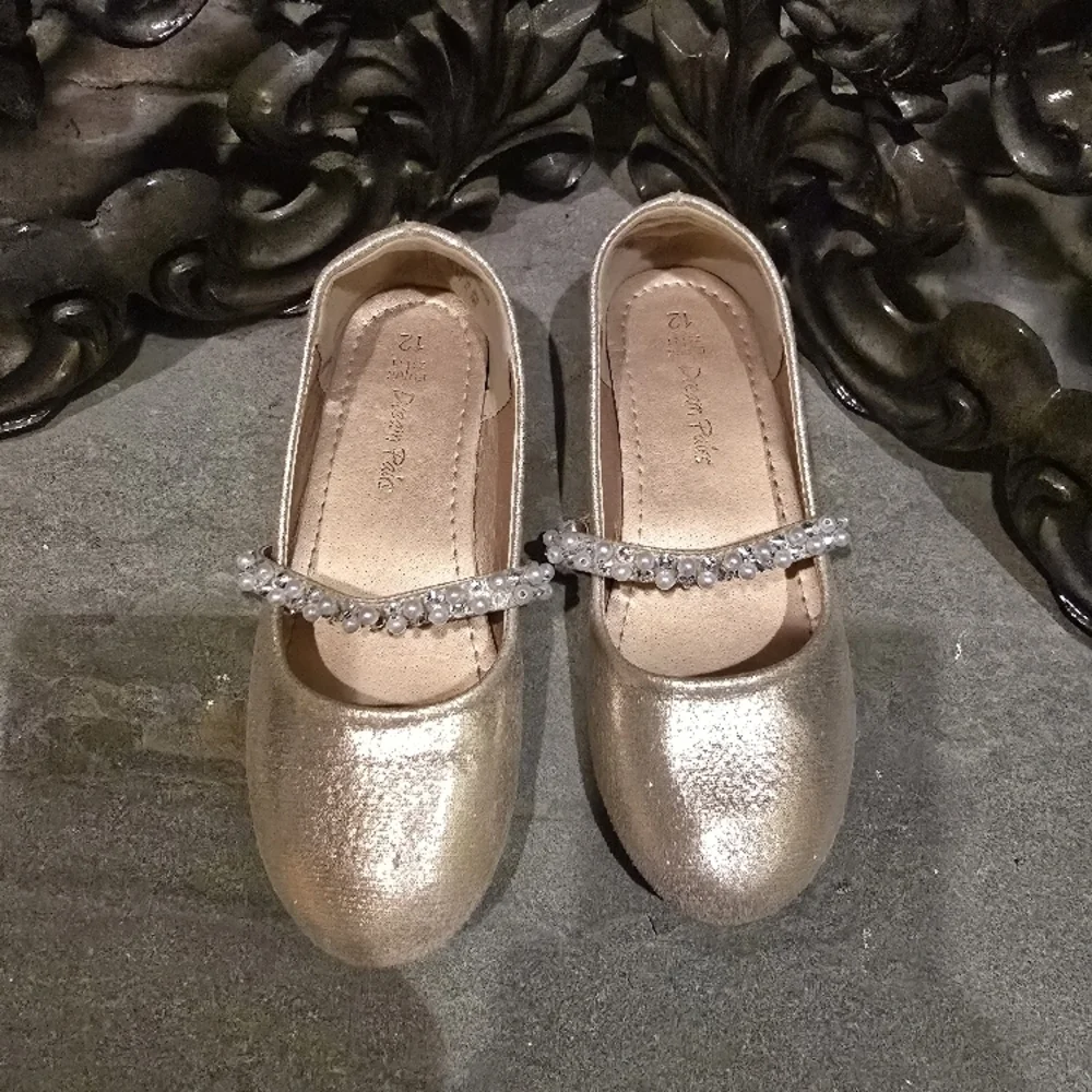 Dream Pairs Elegant Gold Kids Shoes 12